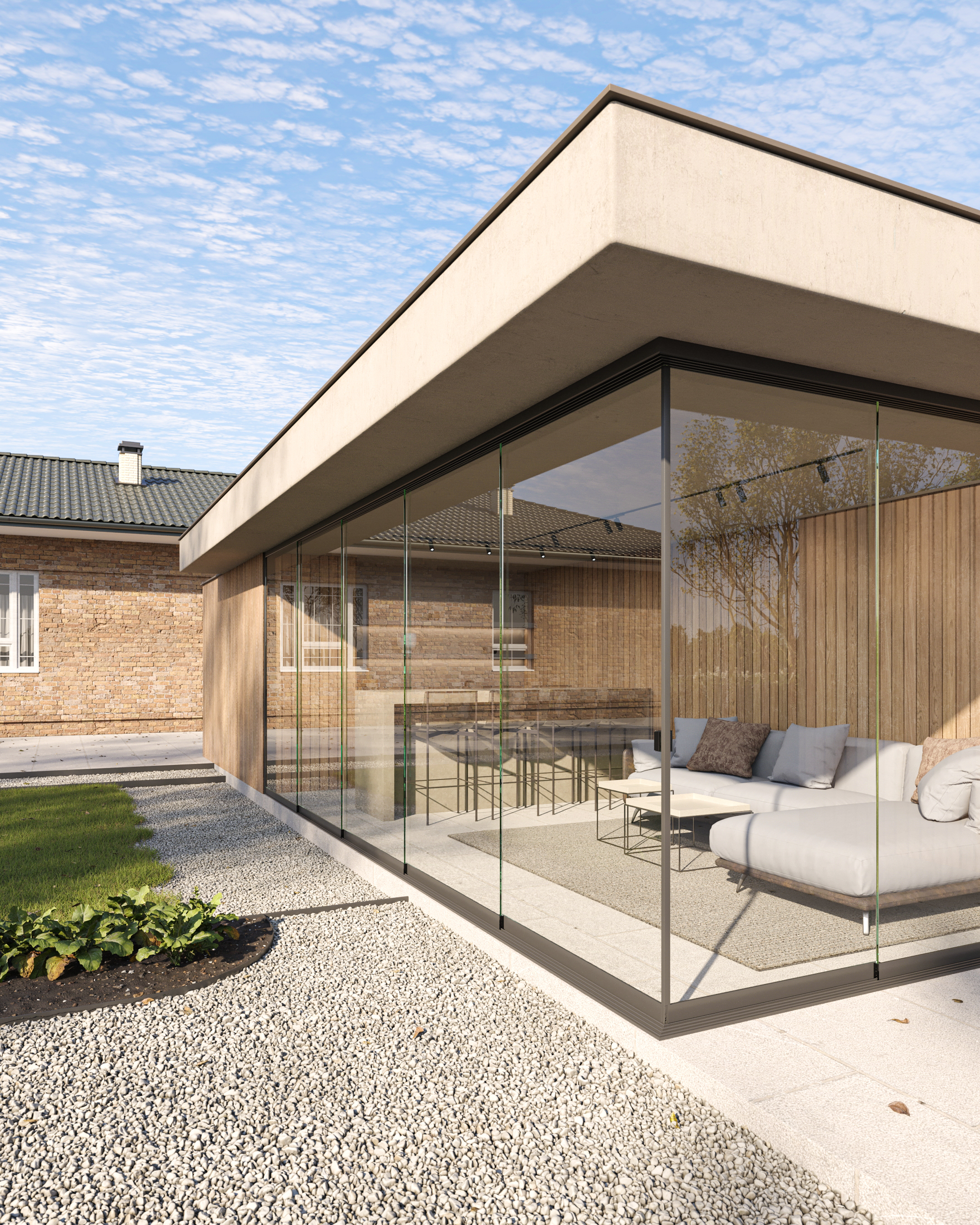 SlideMaster Sürme Cam Sistemi Teras Uygulaması