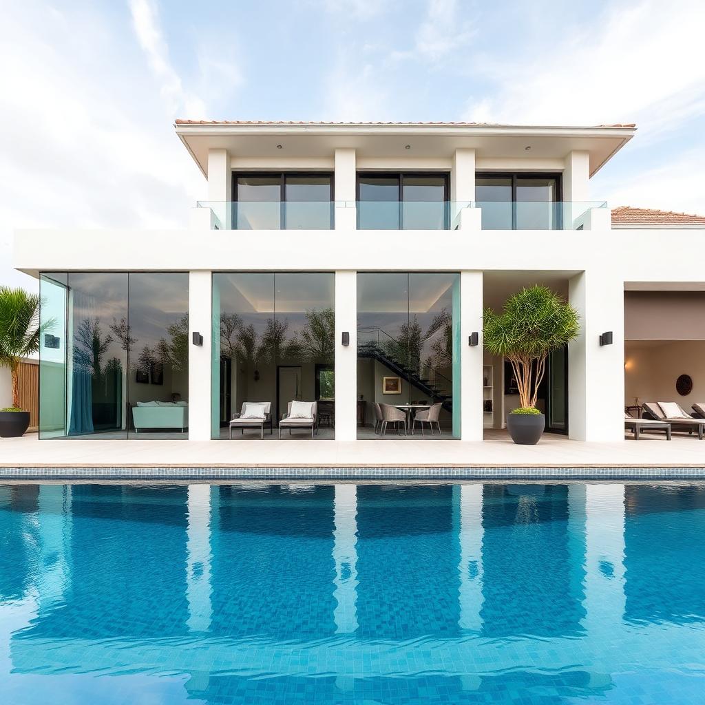 Havuz başı rüzgar kırıcı sistem