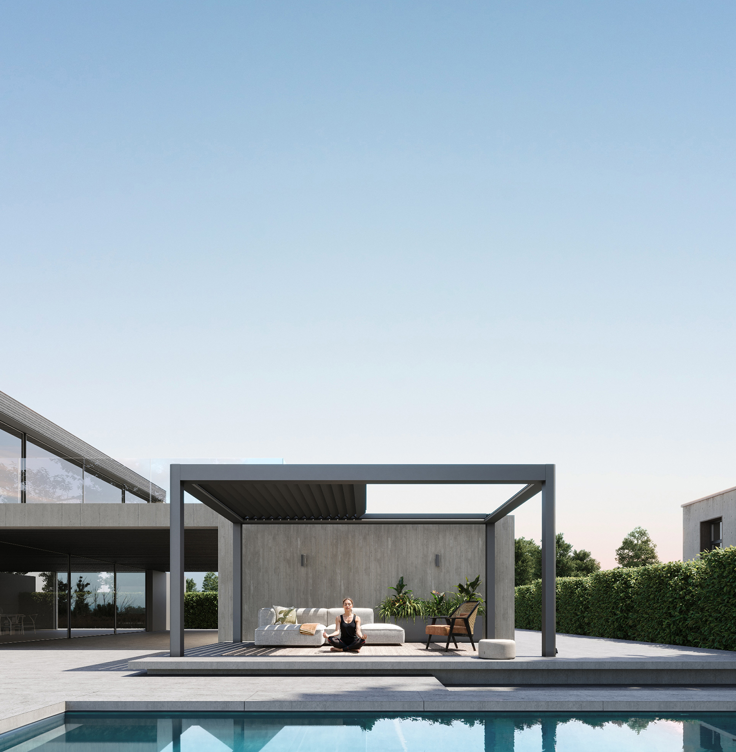 Havuz başı pergola lifestyle