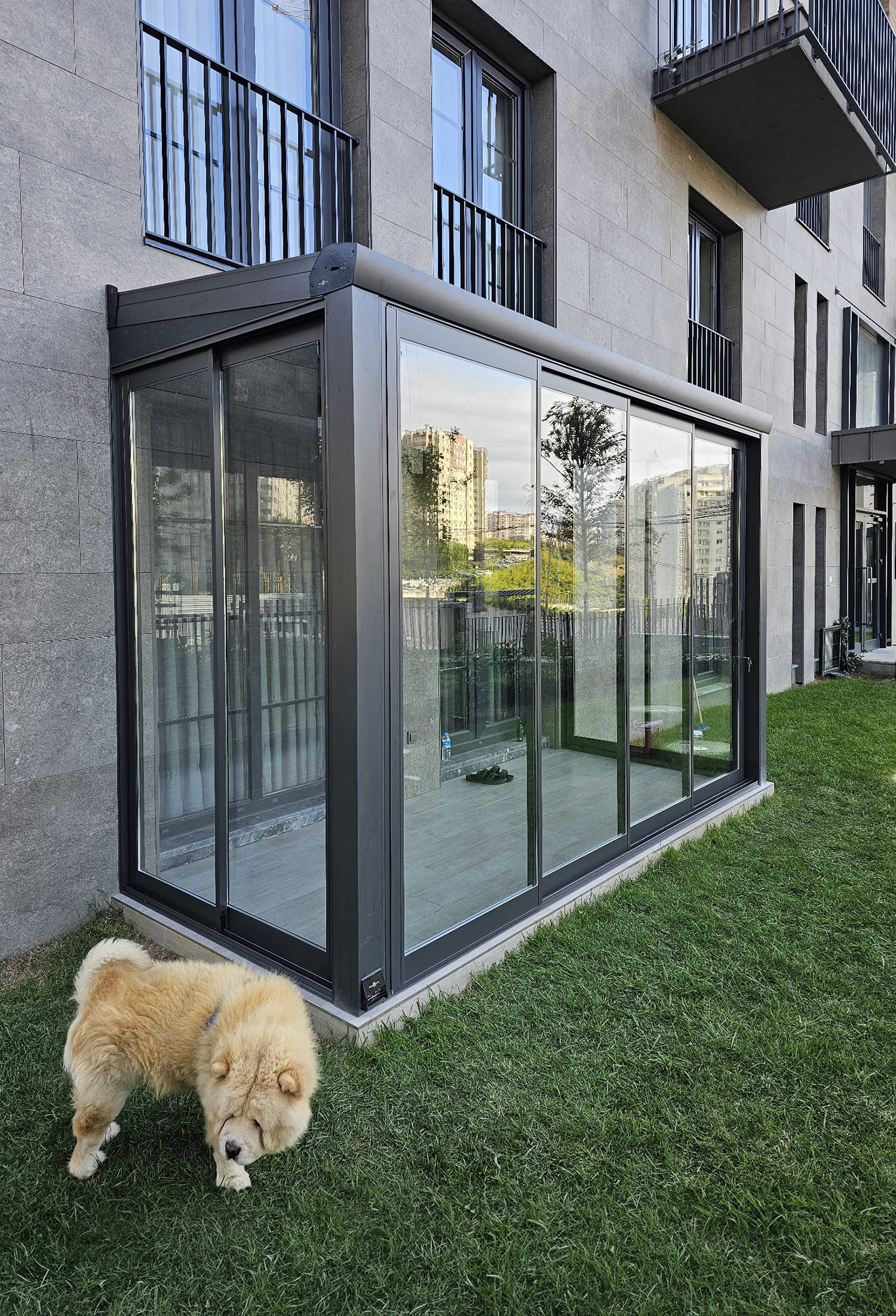 Açılabilir tavanlı kış bahçesi sistemi