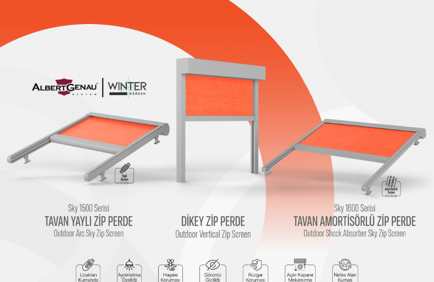 Dikey Zip Perde Dış Mekan Uygulaması